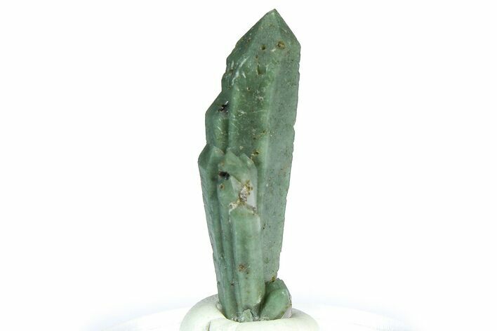 Green Hedenbergite Included Quartz Crystals - Mongolia #366523
